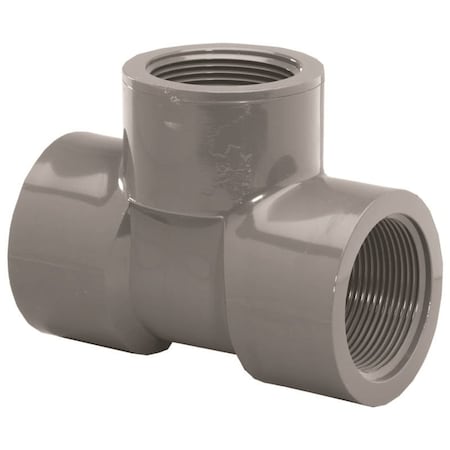 Thrifco Plumbing 8214942 Pipe Tee, 1 In, Threaded, Pvc, Sch 80 Schedule